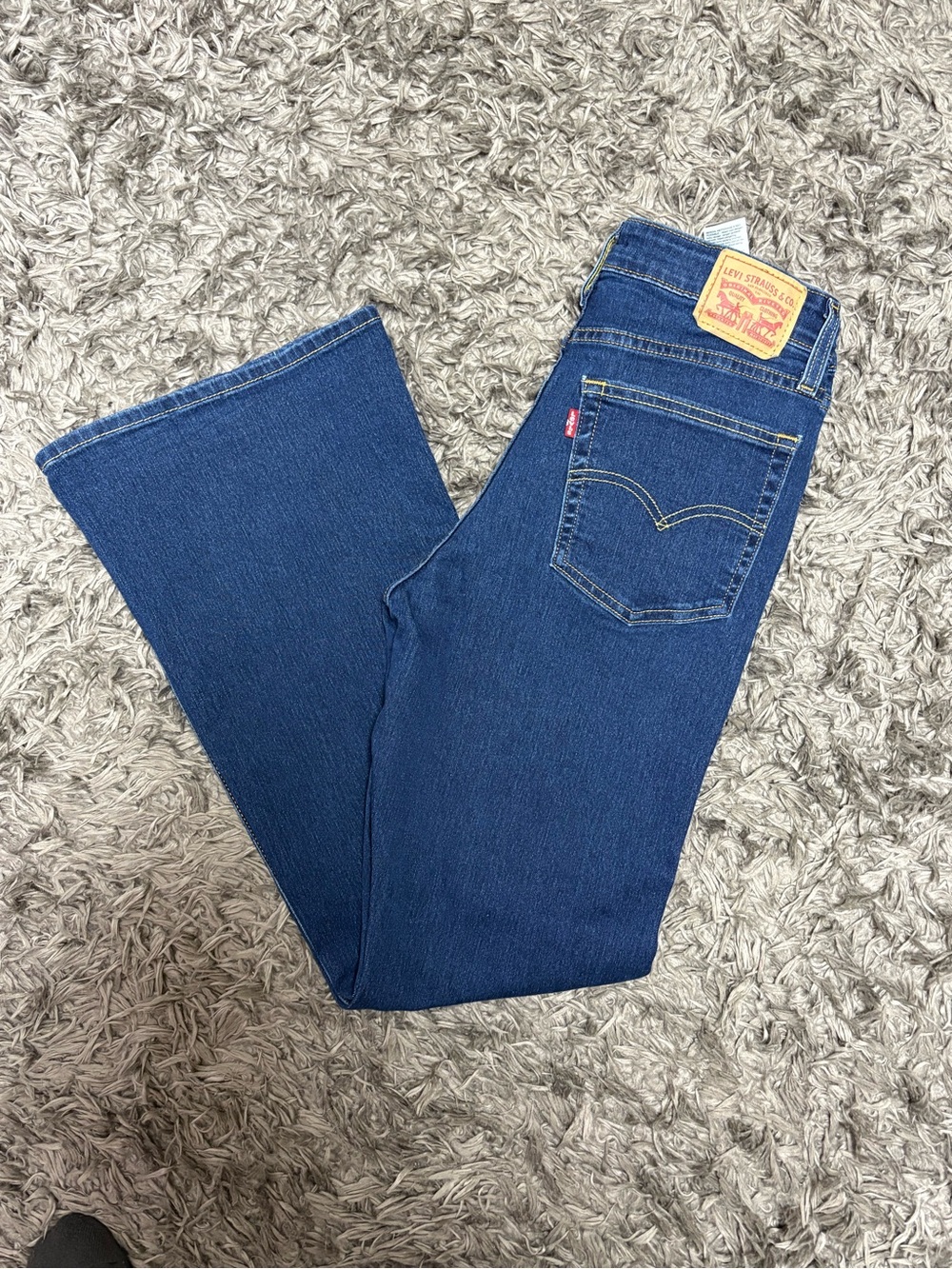 Levi's Women's Deep Blue Flare Jeans